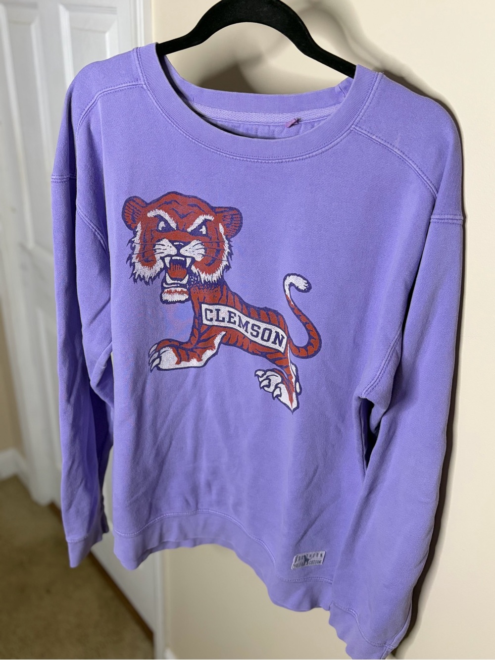 Clemson Purple Vintage Graphic Crewneck Sweatshirt #1366